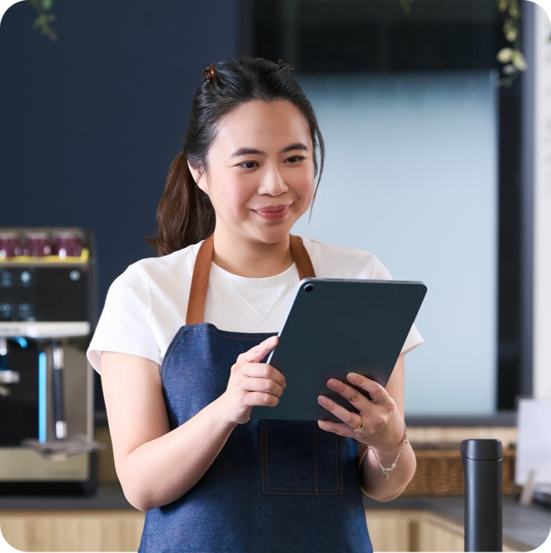 Business owner using Singpass